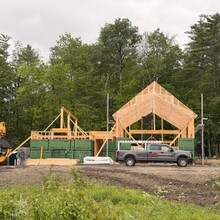 Luxury home under construction in Manchester, Vermont